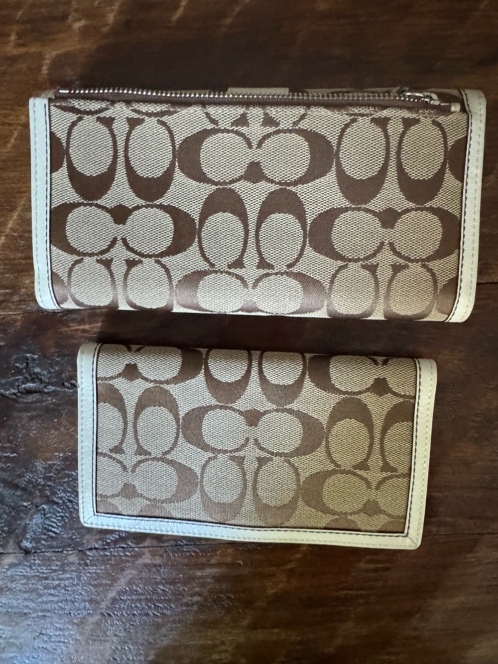 Coach Signature Tote & Wallet Set (Brown/Khaki) – Matching Bundle - Picture 7 of 16